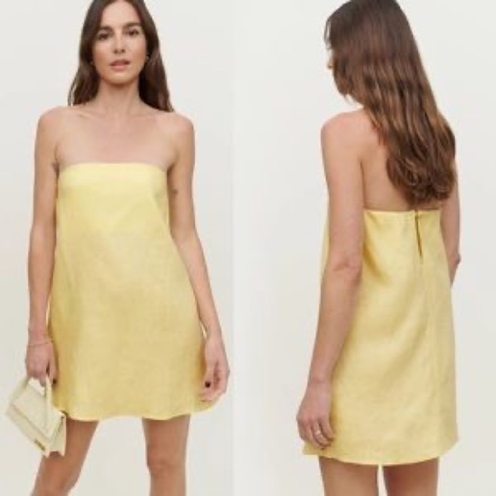 Reformation Yellow Mini Dress